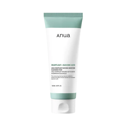 Heartleaf Succinic Acid Moisture Cleansing Foam - 150ml | أنوا غسول رغوي للوجه سكسينيك اسيد - 150 مل