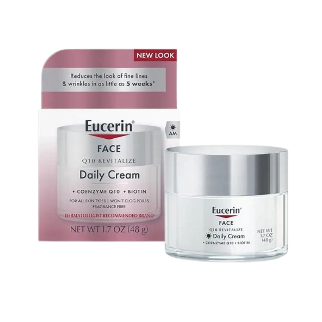 Eucerin_Q10_Anti-Wrinkle_Sensitive_Skin_Creme_-_48g Eucerin Q10 Anti-Wrinkle Sensitive Skin Creme - 48g | يوسيرين كريم لعلاج التجاعيد للبشرة الحساسة - 48 غرام - الصورة 1