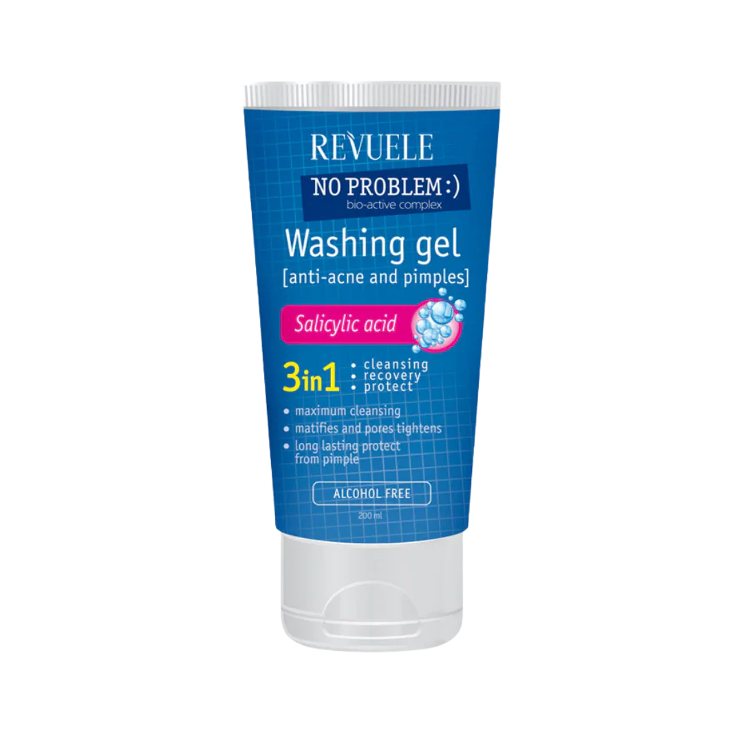 رفيولي Revuele No Problem Salicylic Acid Cleansing Gel 3 in 1 - 200ml | ريفويل غسول ساليسليك اسيد ٣ في ١ - 200 مل - الصورة 1