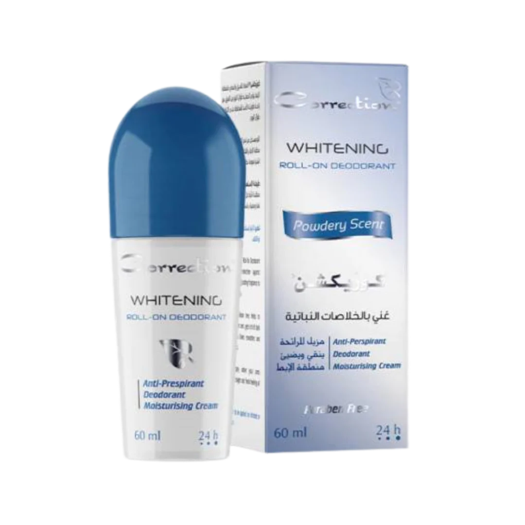 11AppImages-2025-11-03T164034.093 Correction Whitening-Deodorant Roll-On Powdery-Scent - 60ml | كوريكشن رول مزيل تعرق مفتح برائحة البودرة الناعمة - 60 مل - الصورة 1