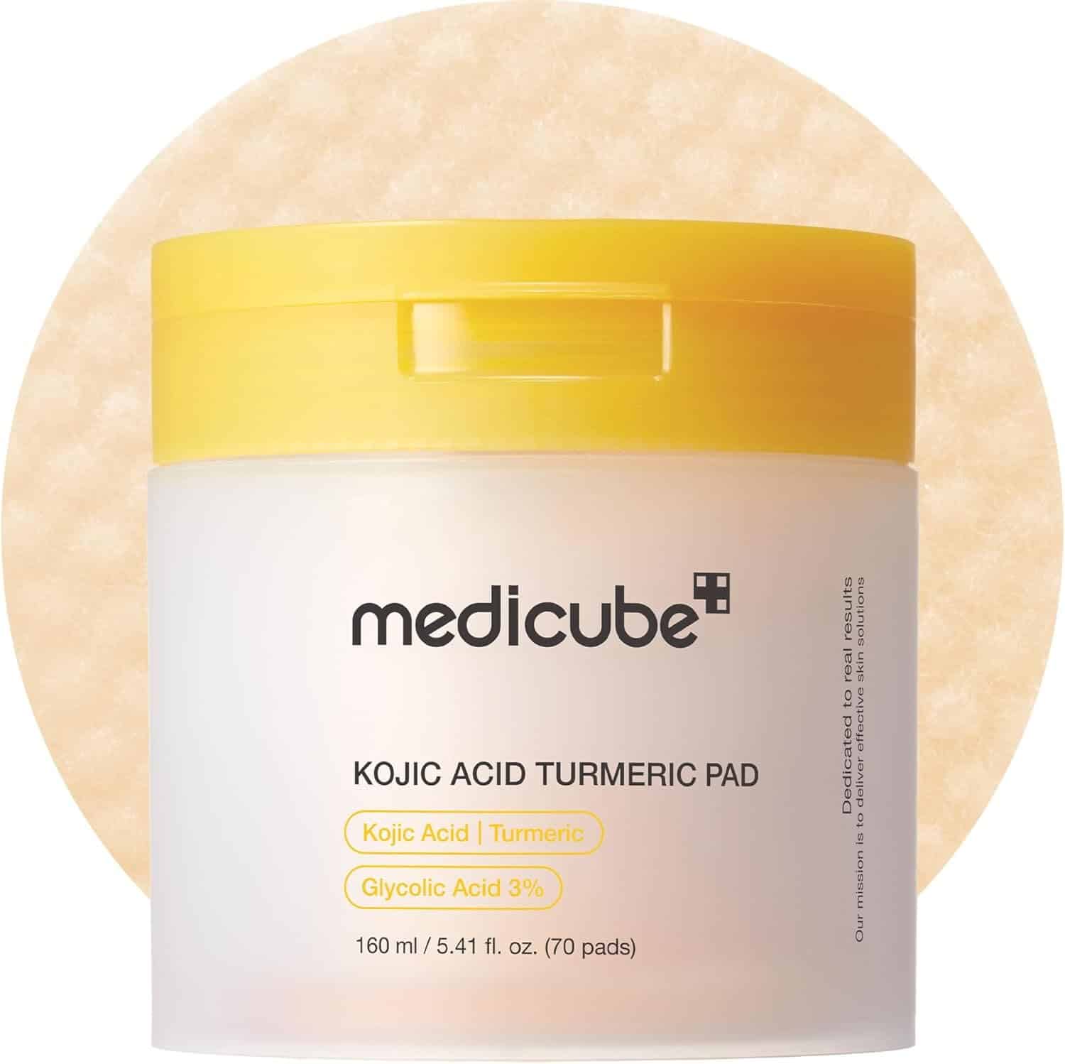 2026/05/199991.jpg بادات قطنية بالكوجيك أسيد والكركم لتقشير وتفتيح البشرة Medicube Kojic Acid Turmeric Pad - الصورة 1