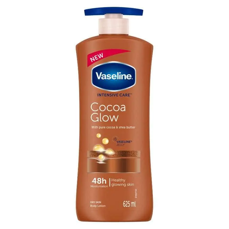 6001087383301 Vaseline Intensive Care Cocoa Glow Body Lotion- 625 ml | فازلين لوشن للجسم بزبدة الكاكاو - 625 مل - الصورة 1