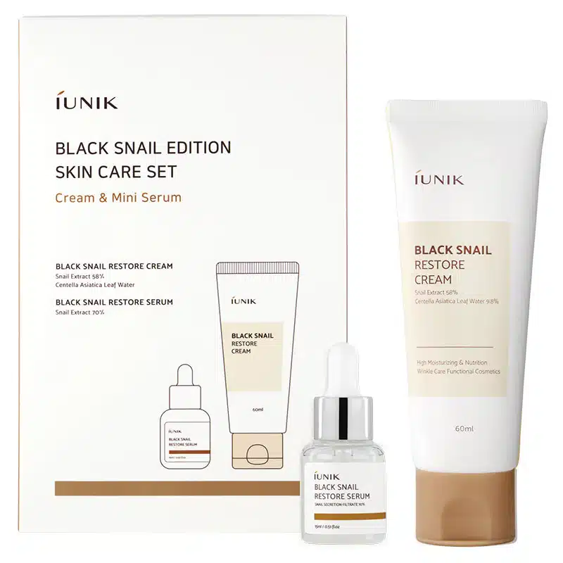 Black-Snail-Edition-Skincare-Set_PRODUCT-_-OUTERPACKAGING_2_7fd06c77-2b8f-4a9b-8894-b1cc2e2202e5 مجموعة العناية بالبشرة iUNIK Black Snail Edition التي تحتوي على مرطب وسيروم - الصورة 1