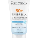 DERMEDIC Sunbrella Ultra-light fluid SPF 50+dry and normal skin - 40ml | ديرمديك واقي شمسي خفيف القوام للبشرة العادية و الجافة spf50+ - 40 مل