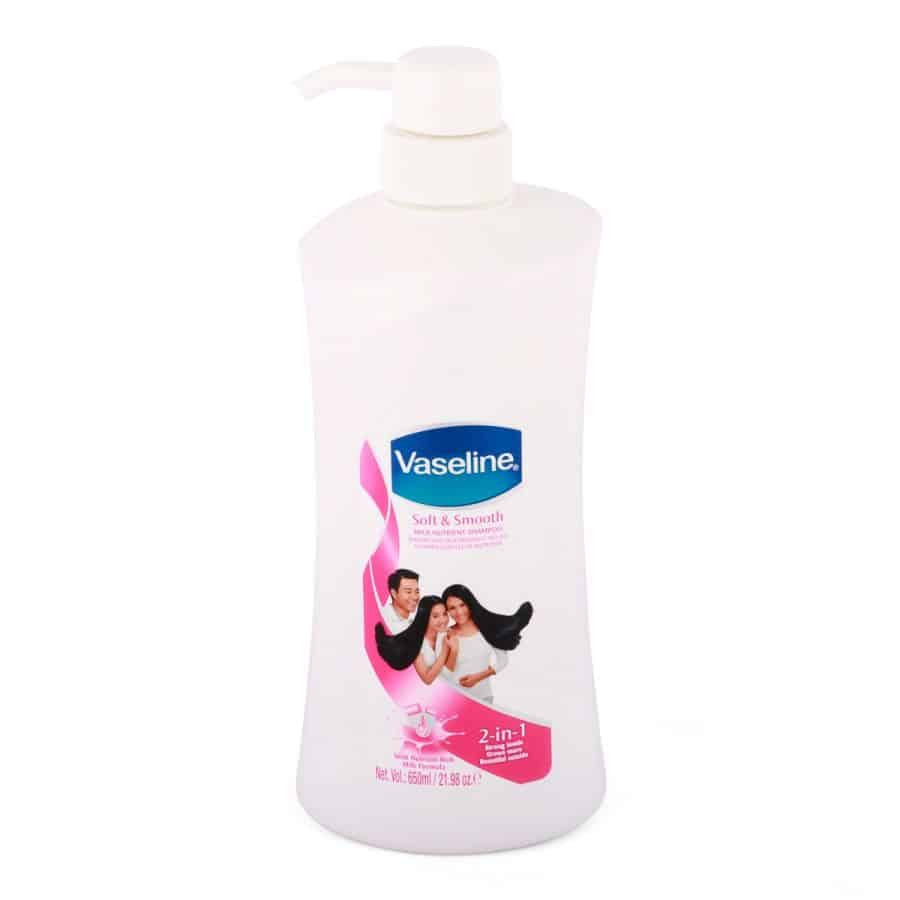 IMG_6043 VASELINE Soft & Smooth Milk Nutrient Shampoo - 650ml | فازلين شامبو و بلسم 2 في 1 منعم للشعر -650 مل - الصورة 1