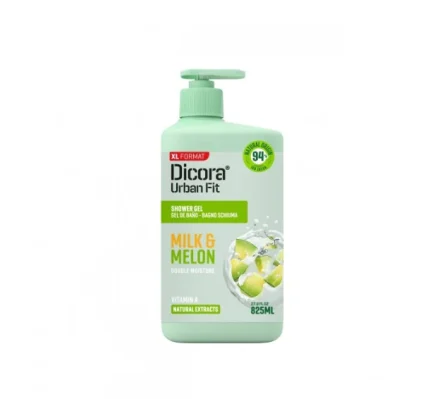 ديكورا جل استحمام بالبطيخ و الحليب - 825 مل | Dicora Shower Gel Milk & Melon - 825ml