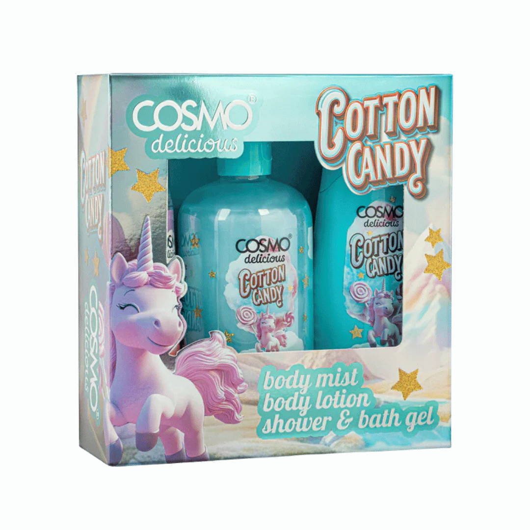 11AppImages-2026-06-30T105515.296 كوزمو مجموعة العناية بالجسم كوتون كاندي | Cosmo Cotton Candy Body Mist Body Lotion Shower & Bath Gel - الصورة 1