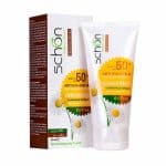 Schon Oil Free Sun Screen Cream SPF50+ Beige - 50ml | شون كريم واقي شمسي مع لون بيج خالي من الزيوت مع عامل حماية من الشمس