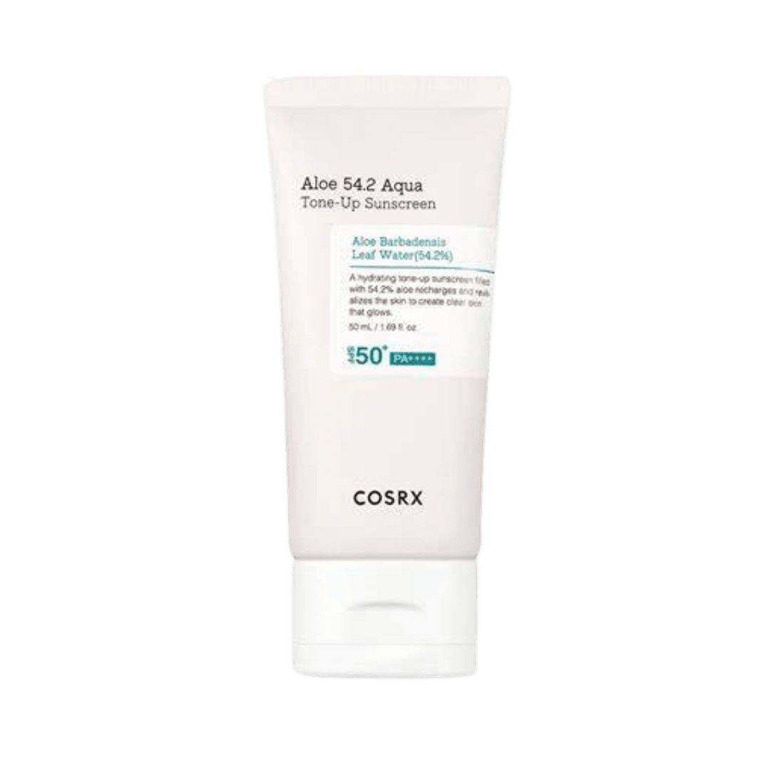 11_App_Images_-_2025-11-18T112903 (1) COSRX Aqua Tone Up Aloe 54.2 Sunscreen spf 50 - 50ml | كوزركس واقي شمسي مائي مع لون spf50 بالالوفيرا - 50 مل - الصورة 1